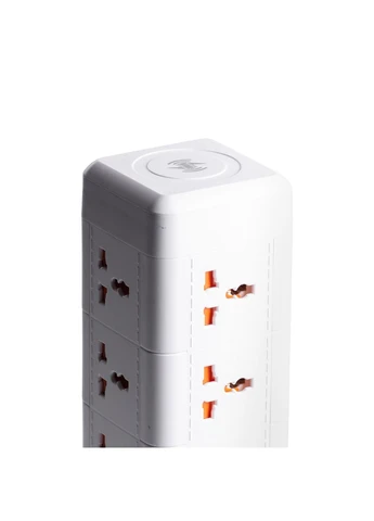 Мережевий фільтр подовжувач 2.8 м з лампою на 12 універсальних розеток з 2 USB, 1 Type-C, бездротова зарядка HP-5-9MF LUGI (389121947)