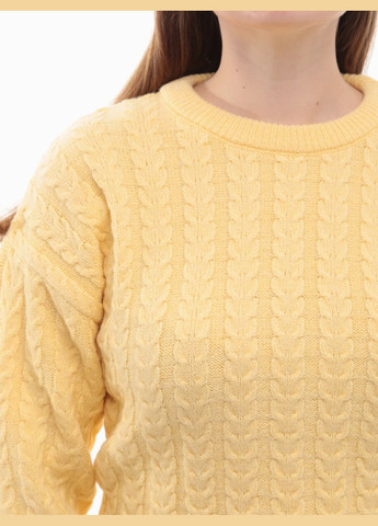 Желтый зимний свитер женский желтый укороченный джемпер Karon Вільна