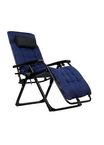 Комфортное кресло-шезлонг Zero Gravity Premium Plus Dark Navy Blue (LB-ZGC-K2-DNB) LEOBRO (346531628)