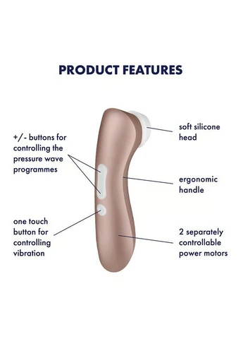 Вакуумный клиторальный стимулятор Pro 2+ Vibration с вибрацией Satisfyer (369780321)