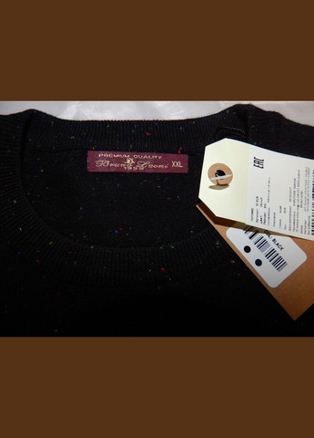 Чорний демісезонний светр (джемпер) чоловічий фірмовий сток р. 46 242см Bruno Leoni