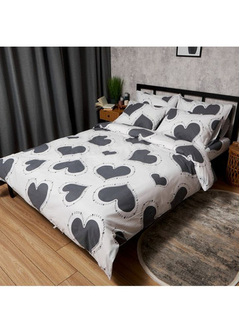 Постільний набір (підковдра 175х210 + 2 наволочки 70х70) Бязь Gold Люкс (MS-890000323) Moon&Star Grey Love (362667296)