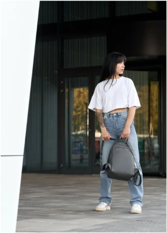 Рюкзак жіночий з екошкіри Dali BPS Графітовий (36462-3928) Sambag (301871804)