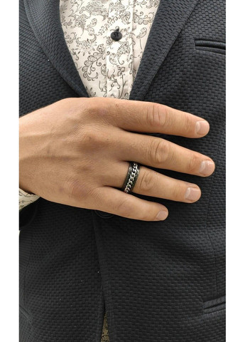 Кольцо спиннер с цепочкой из нержавеющей медицинской стали RS-039 No Brand (299634544)