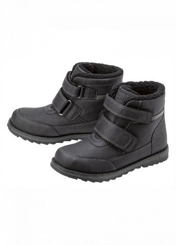 Черные повседневные, кэжуал осенние ботинки утепленные с фольгированной стелькой для мальчика 363174 Lupilu