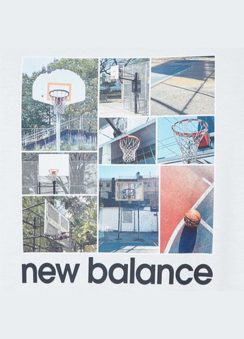 Белая футболка мужская hoops graphic mt41598sst New Balance