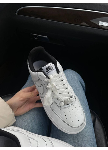 Белые демисезонные кроссовки мужские nike air force 1 white line v3 найк аир форс 1 премиум No Brand