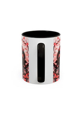 Керамическая чашка с дизайном "Пара лошадей" Черный No Brand (368671823)