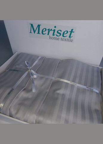 Постільна білизна GREY Elite Сатин страйп Полуторна MERISET (278255321)