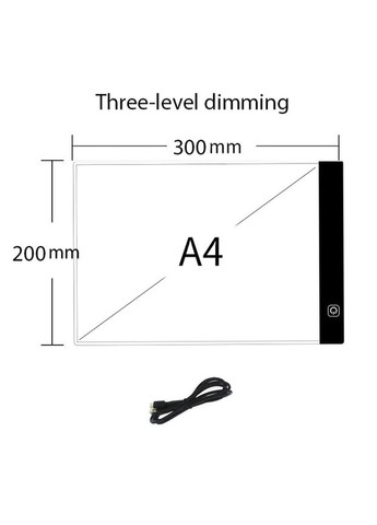Световой планшет Manturinni A4 с LED подсветкой, планшет для рисования детский. No Brand (300577764)