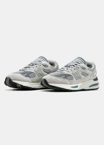 Серые всесезонные кроссовки мужские new balance 991v2 grey | нью беланс 991в2 серые No Brand