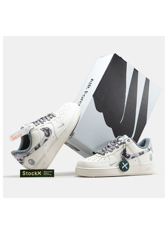 Білі кросівки унісекс Nike Air Force 1 x BAPE
