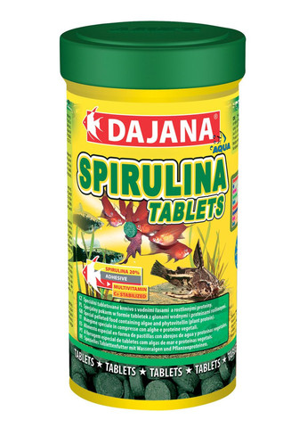 DAJANA SPIRULINA TABLETS Корм для всіх риб у таблетках зі спіруліною 100 мл/50 г DP053А(5106) Dajana Pet (278308372)