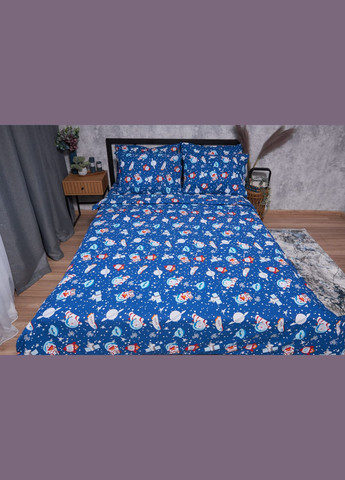 Комплект постільної білизни Бязь Gold Люкс «» полуторний 143х210 наволочки 2х50х70 (MS-820001754) Moon&Star Space Cats (285717047)