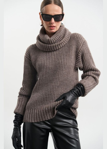 Темно-серый демисезонный свитер с хомутом 2843 Bellise