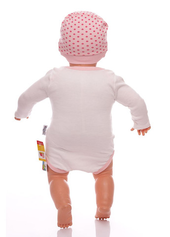 Білий демісезонний комплект боді, штани та шапка для дівчинки трикотажний з птичкою білий 62 см (28757) BABYKROHA