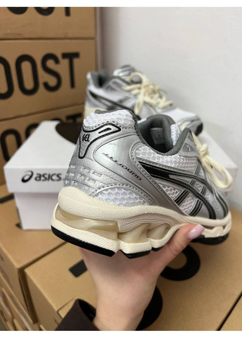 Серые всесезонные кроссовки asics gel-kayano 14 black silver No Brand