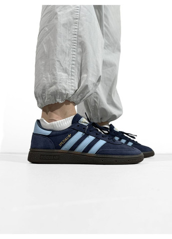 Синие демисезонные кроссовки мужские и женские adidas spezial handball blue | адидас специал синие No Brand