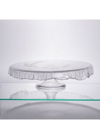 Тортівниця трансформер скляна на ножці, менажниця трансформер прозора скляна 64486-53 Yiwu (369626246)