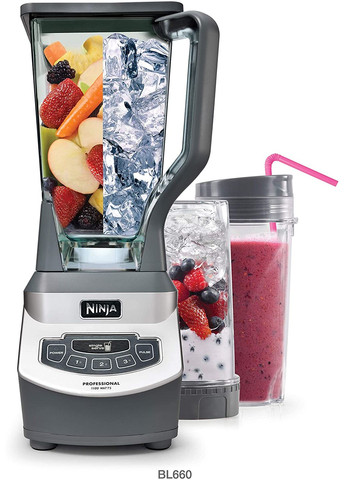Профессиональный блендер BL660B 1100 Вт (120 В) с двумя чашками Nutri Ninja Профессиональная (292734770)