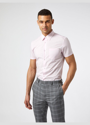 Сорочка Burton Pink Slim Fit Short Sleeve Easy Iron ABB01451 (300513538)