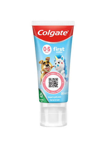 Детская зубная паста First Smiles для детей 0-5 лет 50 мл Colgate 8718951610583 (328393664)