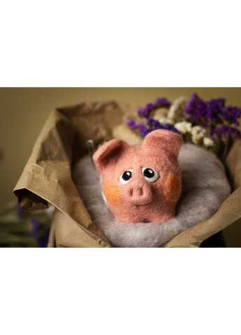 Набір для творчості Свинка валяння іграшки з вовни для дітей віком від 8 років креативний комплект УМНЯШКА (368759019)