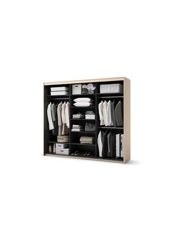 Шкаф-купе 3д Trend TS-02 с зеркалом и подсветкой бежевый LENART (364193864)