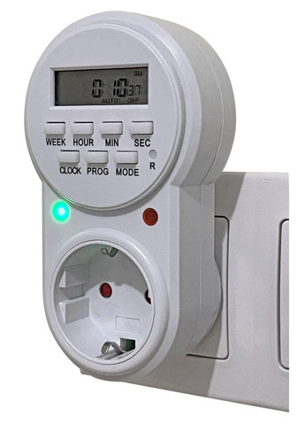 Розетка з таймером тижнева SwitchTimer X241 16А 230В Біла (XSTDA072401W 5382) XON E-Tech (304422384)