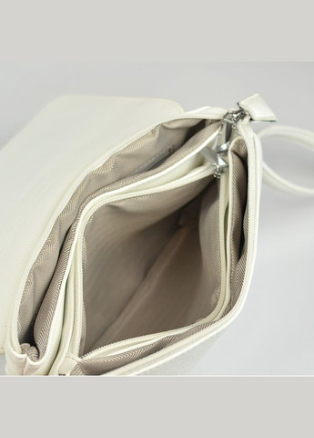 Біла жіноча маленька класична сумка клатч крос боді через плече на п'ять відділень No Brand (290187037)