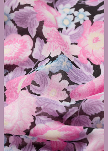 Комбінована сукня з к/р H&M з квітковим принтом