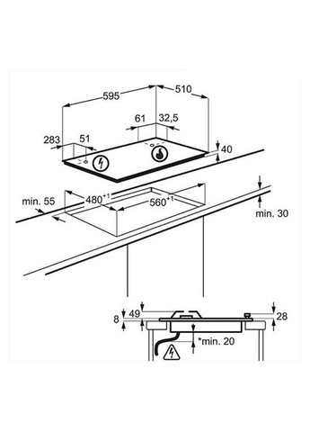 Варочная поверхность газовая KGS6424SX Electrolux (314927590)