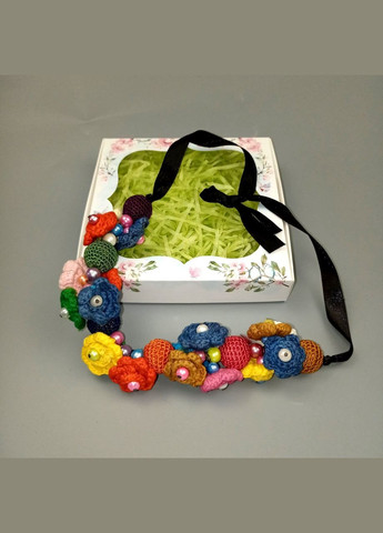 Вязаное ожерелье ручной работы в стиле хиппи в подарочной коробке+подарок No Brand (342384767)