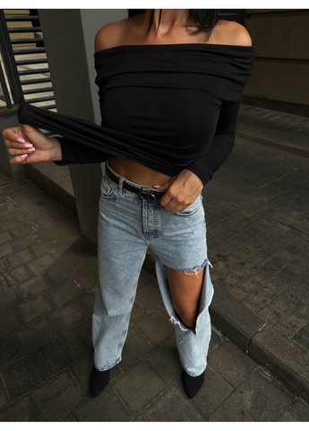 Лонгслив женский с открытыми плечами Style Point (353307481)