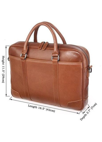 Сумка чоловіча через плече шкіряна портфель для документів А4 планшет в дорогу для телефону Рудий 34304 John McDee (331862429)