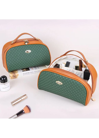 Багатофункціональна сумка-органайзер текстурна косметичка зелена No Brand (324559330)