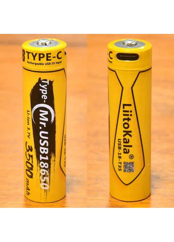 Аккумулятор USB-T35 – 18650 3500mAh (Original) LiitoKala (370612763)