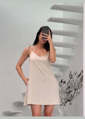 Бежева повсякденний сукня No Brand однотонна