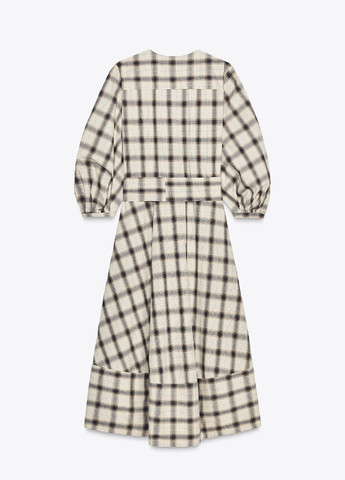 Комбінована кежуал сукня Zara в клітинку