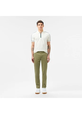 Белая футболка-поло для мужчин Lacoste однотонная