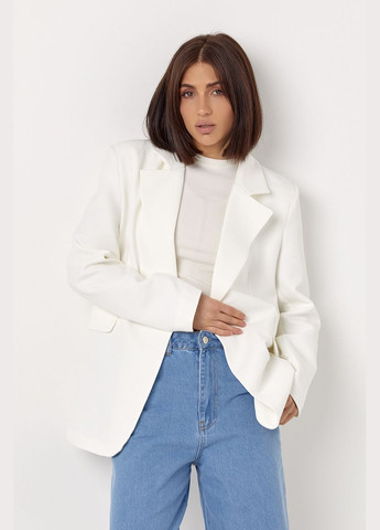 Жіночий прямий однотонний жакет Lurex (316155898)