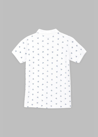 Белая детская футболка-поло для мальчика Alisa