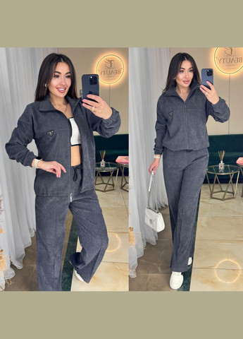 Костюм мікровельвет штани та кофта No Brand (345643543)