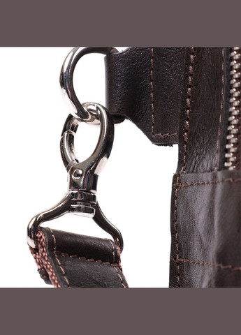 Сумка мужская кожаная через плечо бананка на пояс 22575 Коричневый Grande Pelle (306882233)