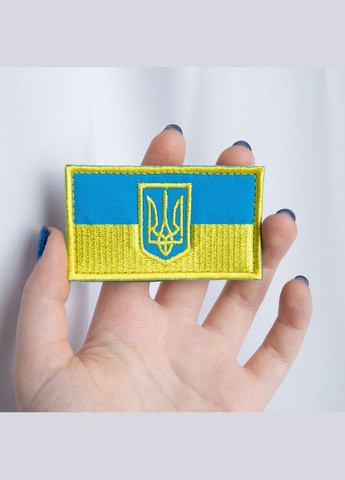 Шеврон на липучке Флаг с Трезубцем полевая версия на кепку IDEIA (275869886)