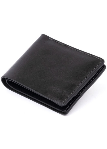 Портмоне вертикальне з круглим магнітом на два відділення 11306 Чорне Grande Pelle (329147013)