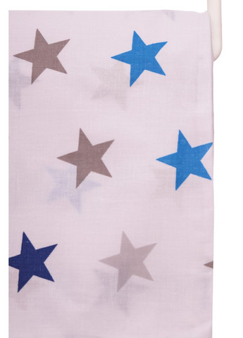 Постельный хлопок в голубосерую звездочку 130*100 белый (51379) BABYKROHA (299666107)