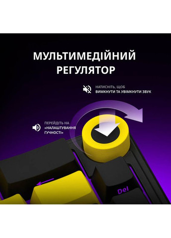 Клавиатура KBP70MW Pro Wireless Mechanical EN/UA Black-Yellow (LRG-KBP70MW-YL-US) LORGAR (334831714)