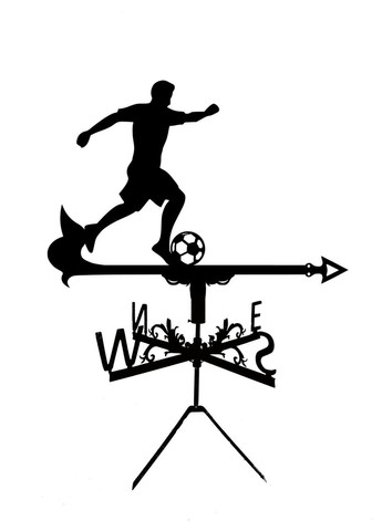 Флюгер на будинок Футболіст, флюгер на дах з металу 3 мм. No Brand (368896422)