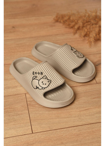 Шльопанці піна жіночі сірого кольору Let's Shop (349729051)